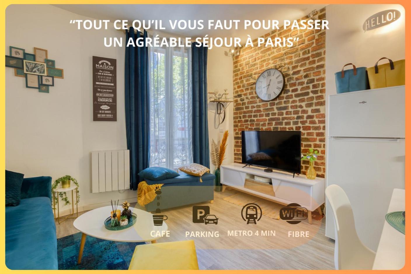 Escale A Paris Metro & Parking Lägenhet Saint-Ouen  Exteriör bild